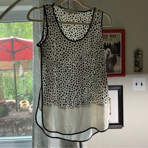 Anne Taylor LOFT Dalmatian Print Tank - XS